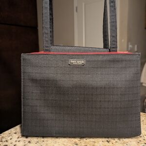 Kate Spade Charcoal and Red Tote Bag Vintqge
